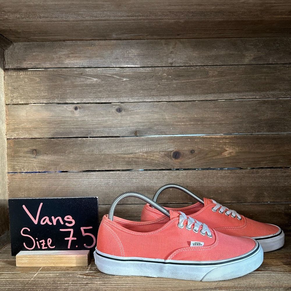 Mens Vans Era Coral Pink Casual Low Skateboarding Sneakers Shoes Size 7.5 D‎ GUC